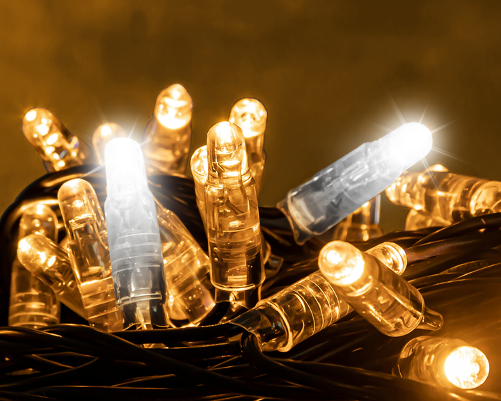 Low Voltage Connectable Pro String Lights - 10m Cable - Flash Effect LEDs
