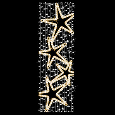 Pole Motif - "Multi Star Banner" - 230cm x 75cm