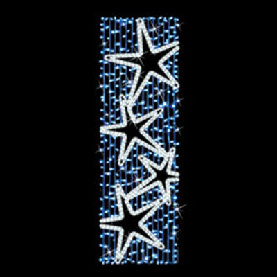 Pole Motif - "Multi Star Banner" - 230cm x 75cm