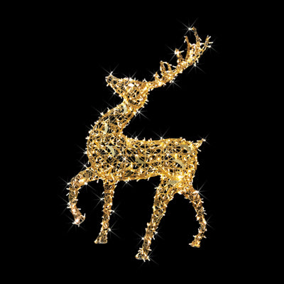 3D Prelit "Rudolph" Reindeer - 2.6m Tall - Aluminium Structure & Powder Coated