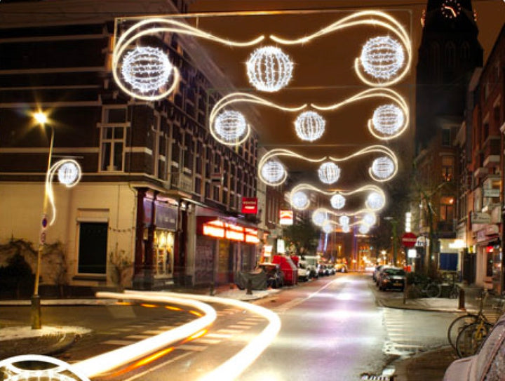 Cross Street Motif - "Sphere in Swish" - 450cm x 125cm