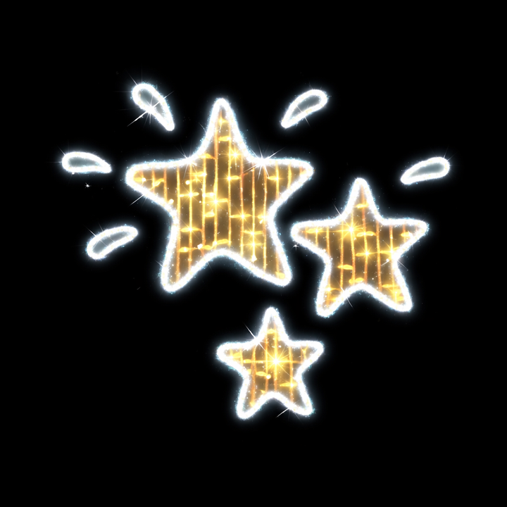 Pole Motif - "2D Stars" - 115cm x 100cm