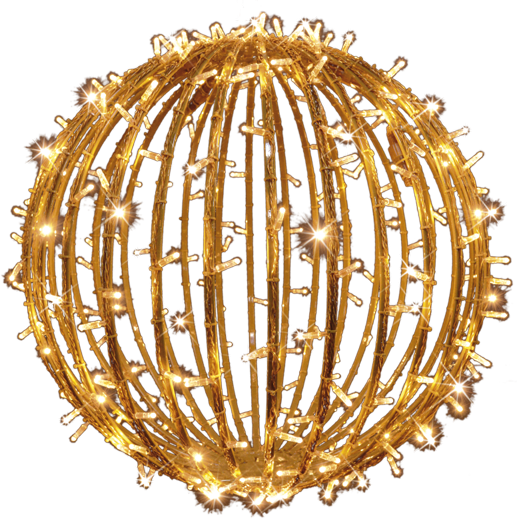 3D Prelit Sphere - Multiple Sizes - with Flash LEDs- Powder Coated - 230V