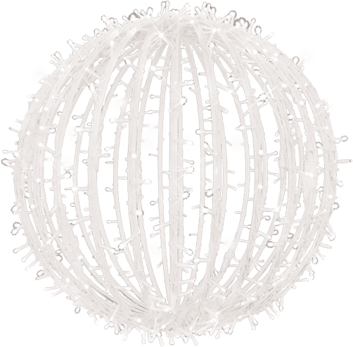 3D Prelit Sphere - Multiple Sizes - with Flash LEDs- Powder Coated - 230V