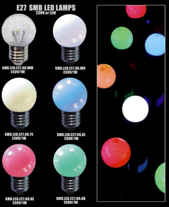 Pro Festoon Bulbs E27 - 6 LEDs - 1 watt