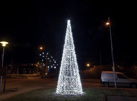 3D Aluminium Light Tree - 3.5m or 5.5m Tall - Warm White or Cool White