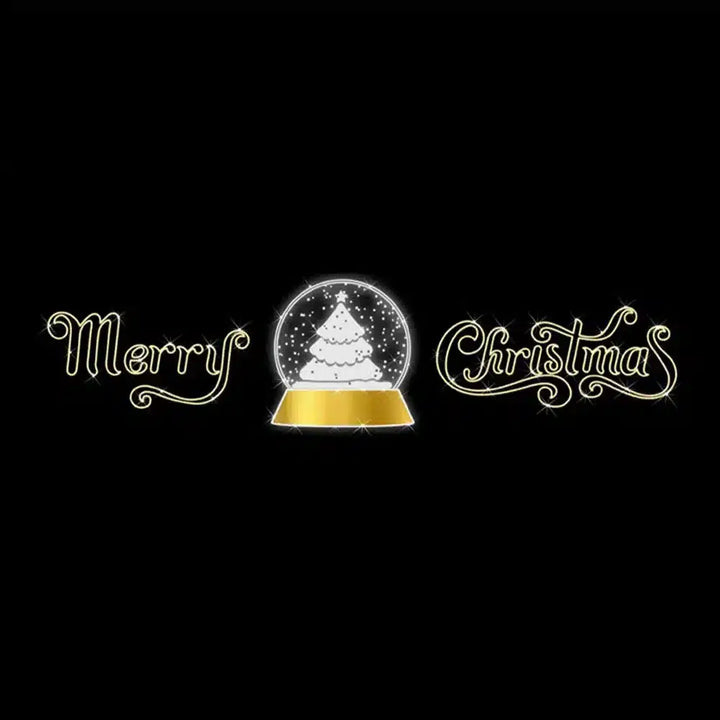 Cross Street Motif - "Merry Christmas Globe" - 400cm x 95cm