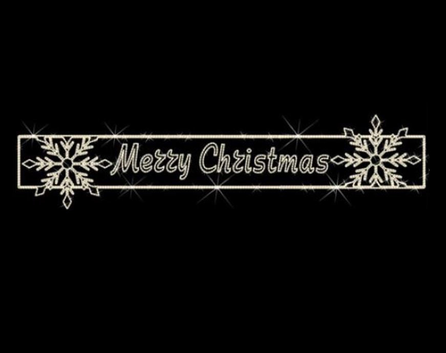5m Merry Christmas Cross Street Motif