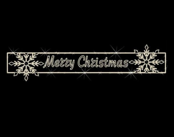 5m Merry Christmas Cross Street Motif