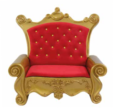 3D Fibreglass Santa Sofa Wow Piece - 1.6m Tall