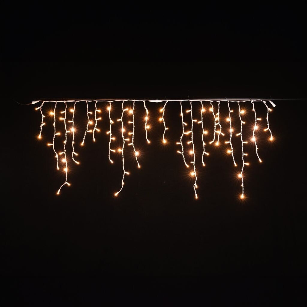 Connectable Pro Icicle Lights - 5m Length - 1m Drop - 300 Static LEDs
