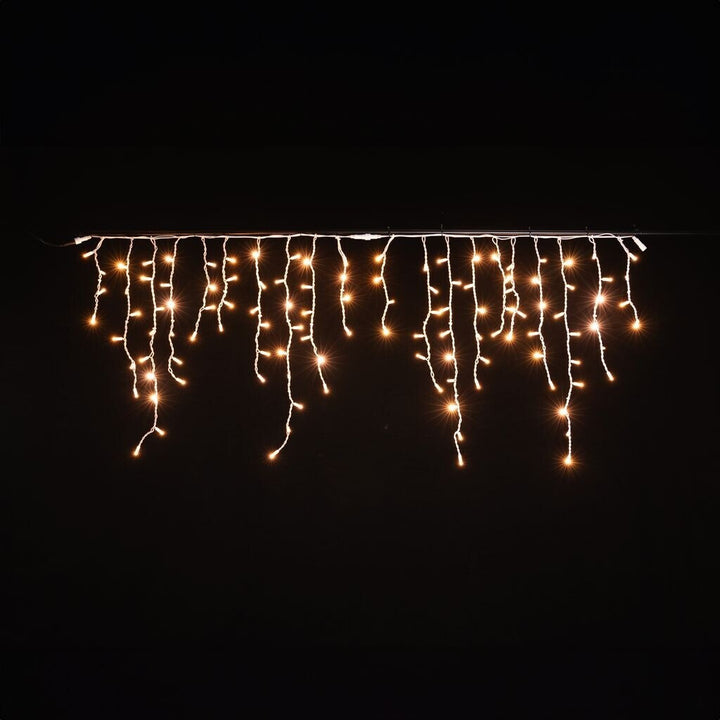 Connectable Pro Icicle Lights - 5m Length - 1m Drop - 300 Static LEDs