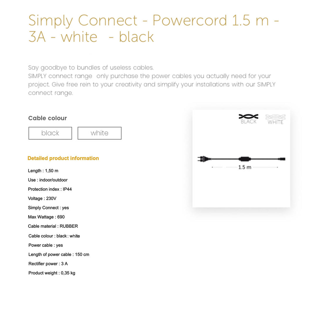 Simply Connect - Power Cord - 230v