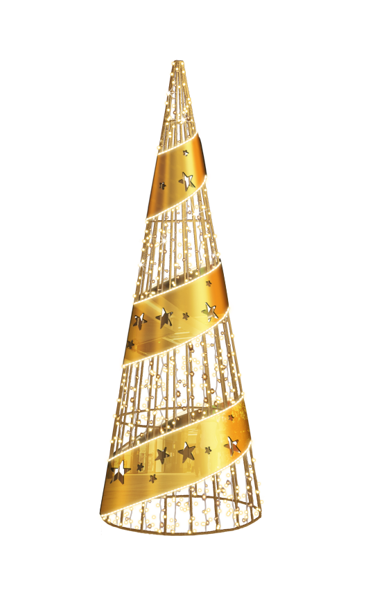 3D Luxury Aluminium Star Light Tree - 2.2m or 4.2m Tall