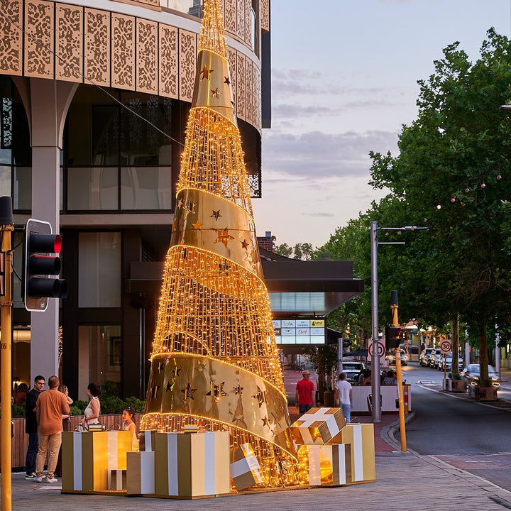 3D Luxury Aluminium Star Light Tree - 2.2m or 4.2m Tall