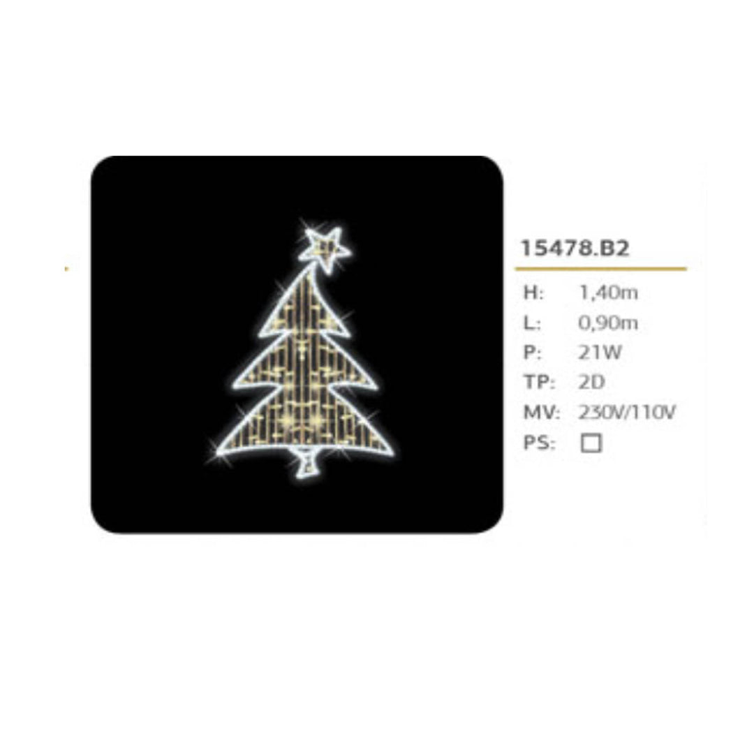 Pole Motif - "2D Xmas Tree" - 140cm x 90cm
